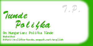 tunde polifka business card